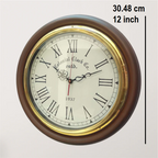 EcoNucleaX Colonial Wooden Wall Clock 12 Inch