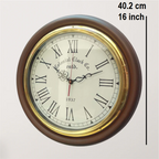EcoNucleaX Colonial Wooden Wall Clock 16 Inch