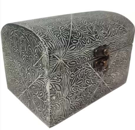 EcoNucleax Elegant Wooden Storage Box – Handcrafted Design for Jewelry, Keepsakes - Versatile and Stylish Organizer for Home or Office – for Any Occasion, Durable and Timeless Dkz6287