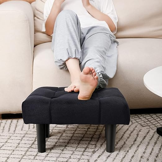 EcoNucleaX Upholstered Wooden Footstool
