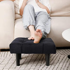 EcoNucleaX Upholstered Wooden Footstool