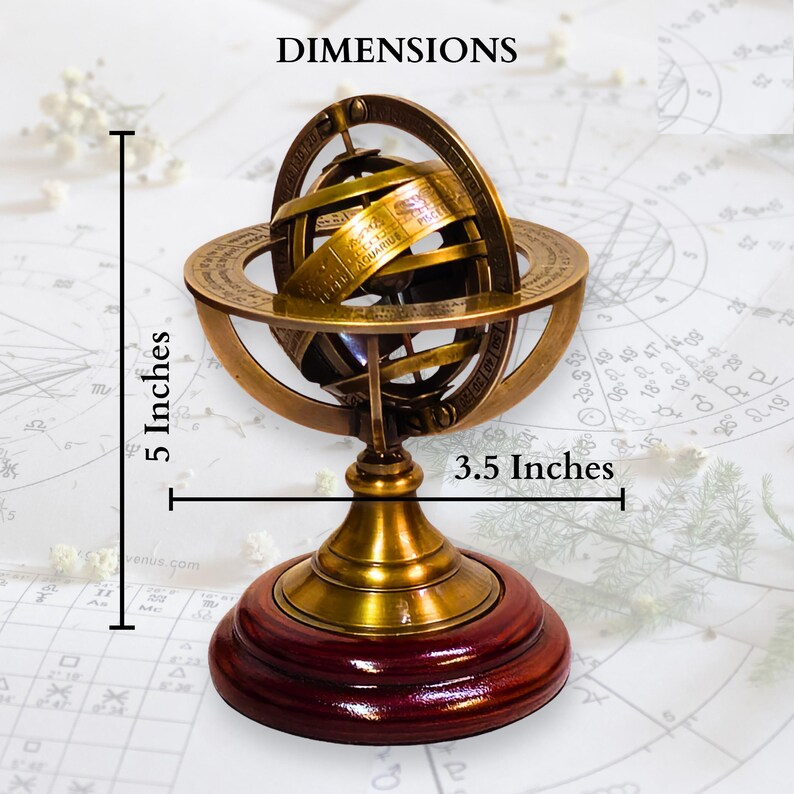 Brass Armillary Sphere Astrology Globe