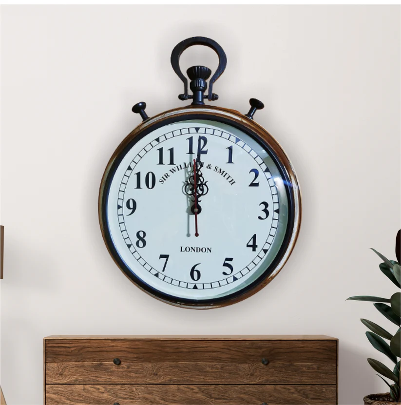 EcoNucleaX Sir William Wooden Wall Clock 15"