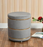 EcoNucleaX Velvet Ottoman Pouffe Stool