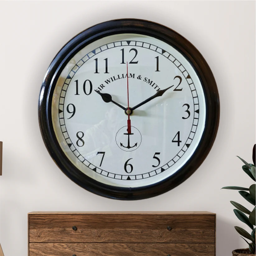 EcoNucleaX Sir William Wooden Wall Clock 10"