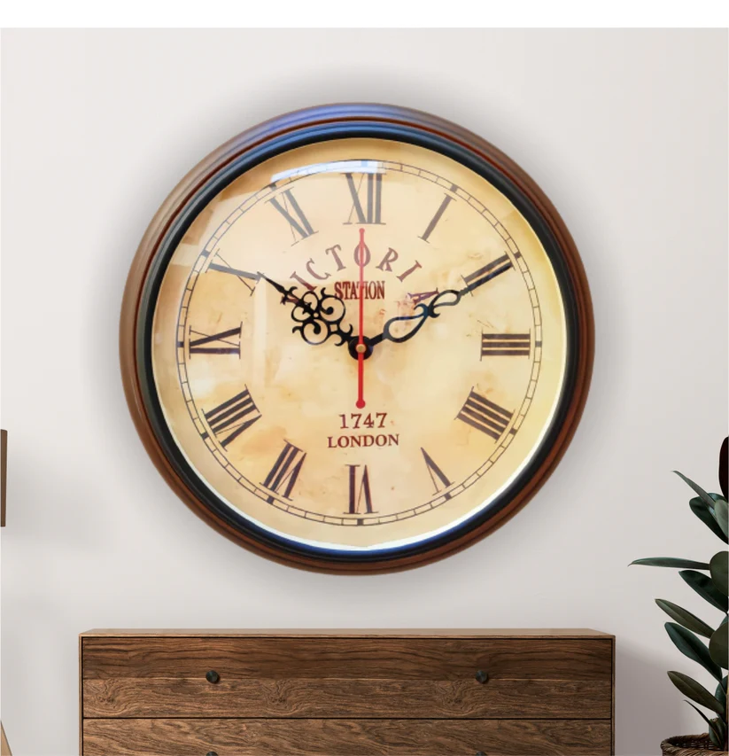 EcoNucleaX Victoria Wooden Wall Clock 10 Inch