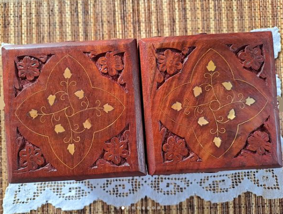 EcoNucleax Elegant Wooden Jewelry Box (5 compartments) – Handcrafted Design for Jewelry, Keepsakes