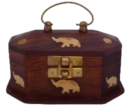EcoNucleax Elegant Wooden Vanity Box – Handcrafted Design for Jewelry, Keepsakes - Versatile and Stylish Organizer for Home or Office – for Any Occasion, Durable and Timeless Dkz6137.