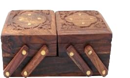 EcoNucleax Elegant Wooden Jewelry Box – Handcrafted Design for Jewelry, Keepsakes - Versatile and Stylish Organizer for Home or Office – for Any Occasion, Durable and Timeless Dkz711.