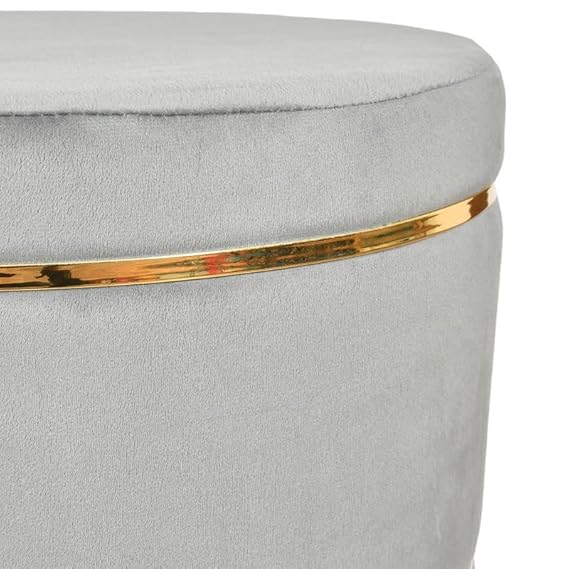 EcoNucleaX Velvet Ottoman Pouffe Stool