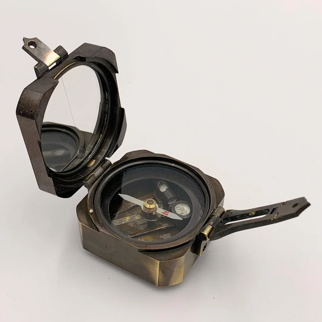 Brass Brunton Pocket Compass | Classic Navigation Tool, Durable Design for Adventurers and Collectors