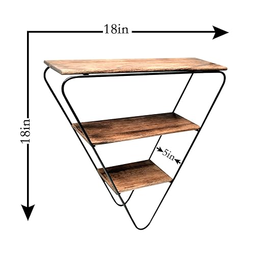 EcoNucleaX Rustic Triangle Wall Shelf