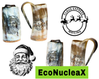 Engraved Santa Claus Drinking Horn Mug - Viking