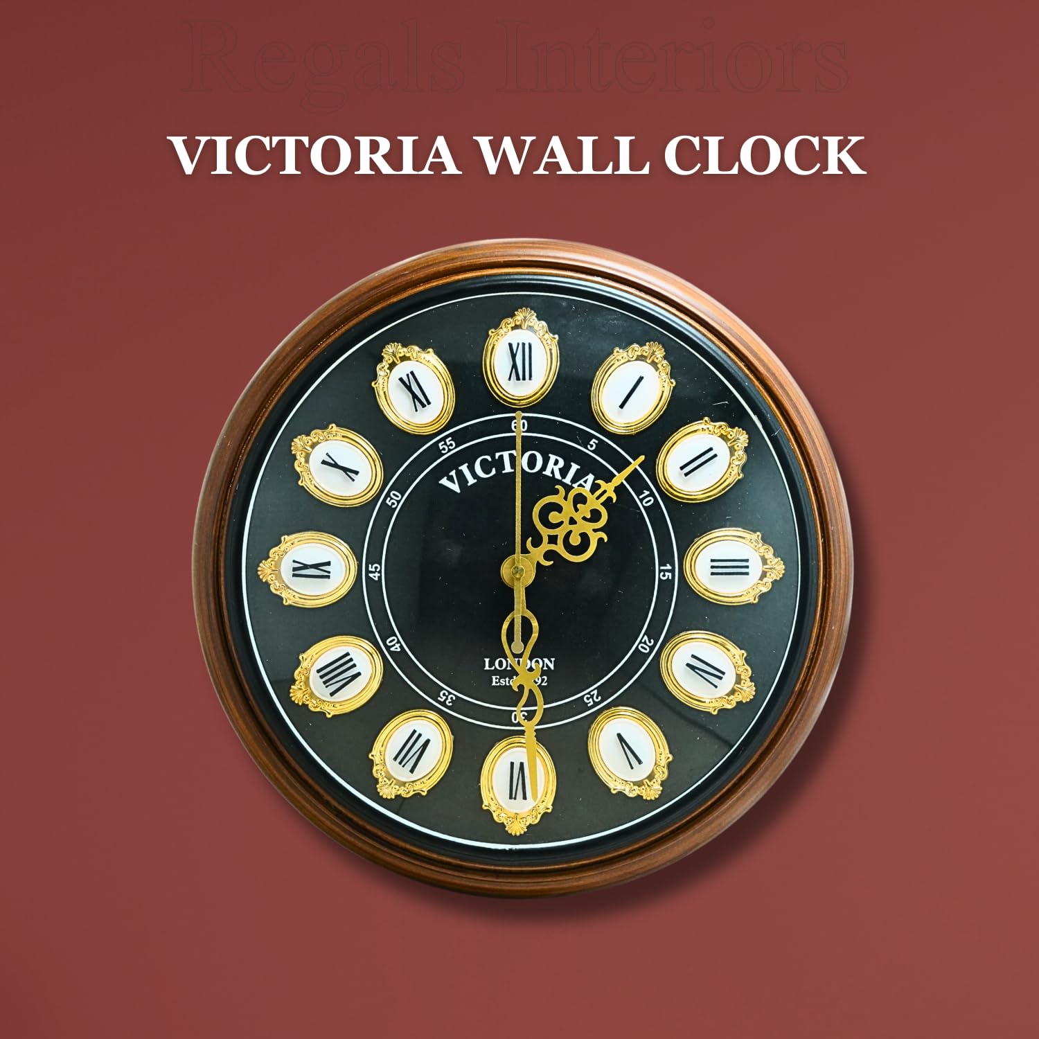 EcoNucleaX Victoria Wooden Wall Clock