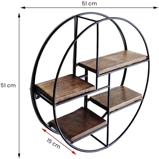 EcoNucleaX 4-Tier Round Wall Shelf