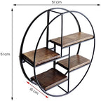 EcoNucleaX 4-Tier Round Wall Shelf