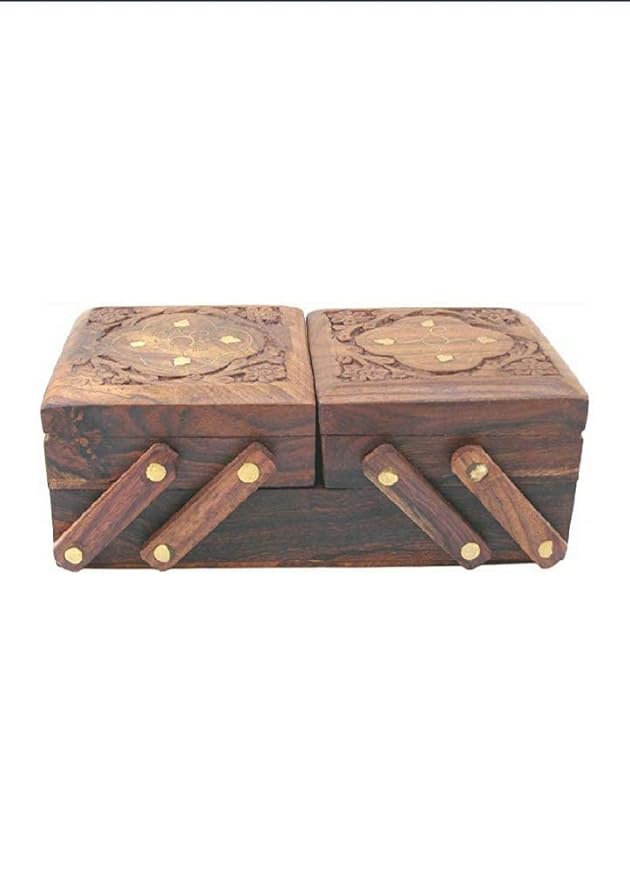 EcoNucleax Elegant Wooden Jewelry Box – Handcrafted Design for Jewelry, Keepsakes - Versatile and Stylish Organizer for Home or Office