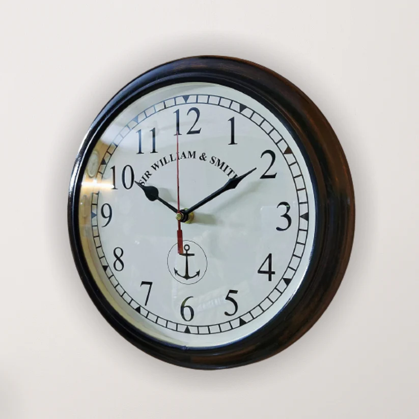 EcoNucleaX Sir William Wooden Wall Clock 10"