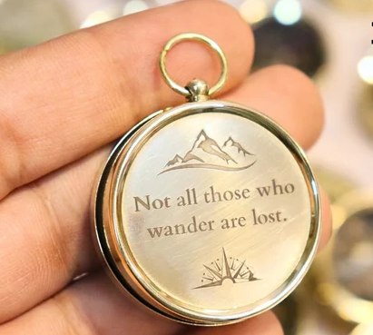 Personalized Brass Compass Wedding Favors  Christian Gifts with Proverbs 36 Card