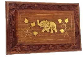 EcoNucleax Wooden Jewellery Box - 6 inch x 5 inch x 4 inch – Handcrafted Design for Jewelry, Keepsakes - Versatile and Stylish Organizer for Home or Office – for Any Occasion, Durable and Timeless