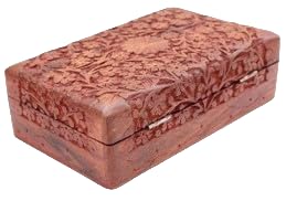 EcoNucleax Handcarved Wooden Jewellery Box of 8 inch x 5 inch x 4 inch – Handcrafted Design for Jewelry, Keepsakes - Versatile and Stylish Organizer for Home or Office – for Any Occasion