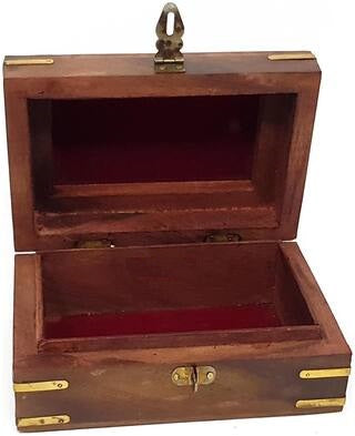 EcoNucleax Wooden Jewellery Box - 6 inch x 5 inch x 4 inch – Handcrafted Design for Jewelry, Keepsakes - Versatile and Stylish Organizer for Home or Office – for Any Occasion, Durable and Timeless