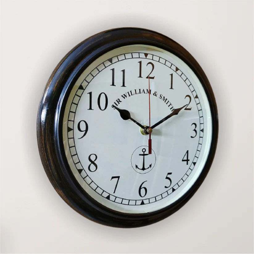 EcoNucleaX Sir William Wooden Wall Clock 10"