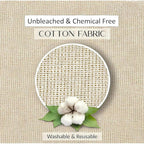(Pack of 10) Cotton Single Drawstring Bags With Lock Button (10x11.5 in)