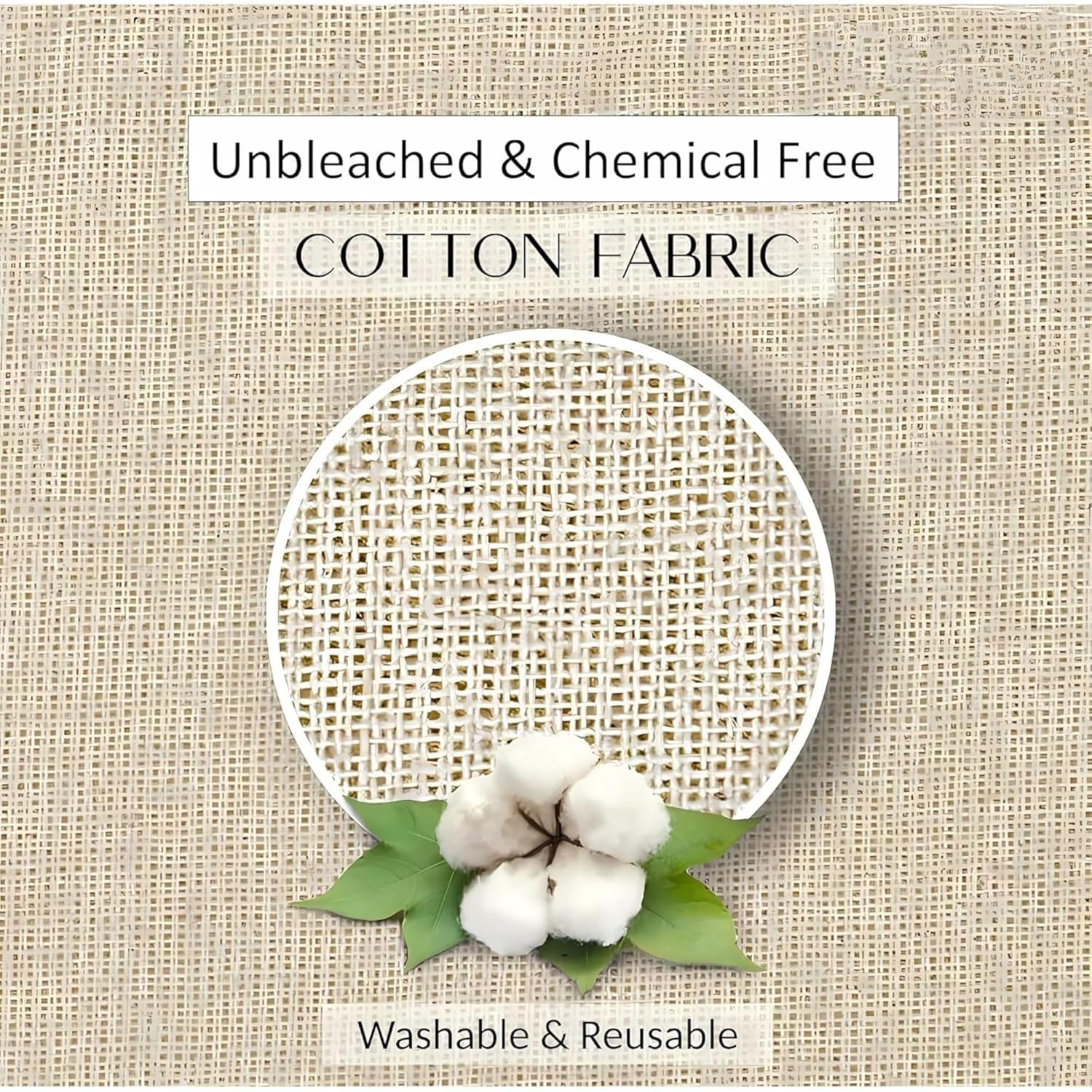 Versatile Muslin Cotton Single Drawstring Bags With Lock Button (10x11.5 in) – Reusable Storage for Nuts, Jewelry, Milk Straining, Creating Sachets & Keeping Vegetables Fresh | Pack of 5