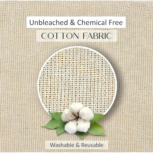 (Pack of 10) Cotton Single Drawstring Bags With Lock Button (10x11.5 in)