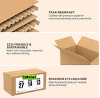 (Pack of 10) 5-Ply Corrugated Cardboard Shipping Boxes, 27x14x13 Inches