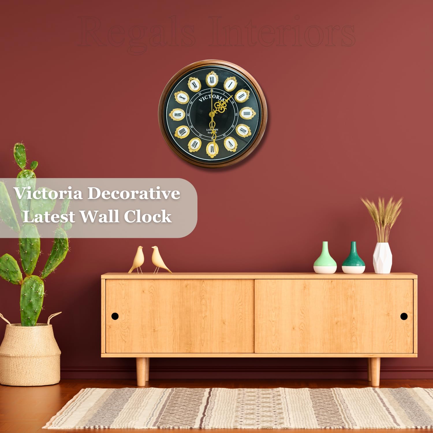 EcoNucleaX Victoria Wooden Wall Clock