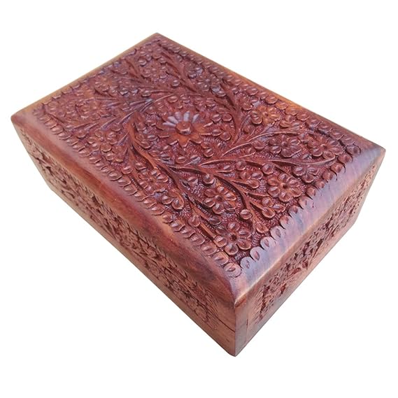EcoNucleax Elegant Wooden Storage Box – Handcrafted Design for Jewelry, Keepsakes - Versatile and Stylish Organizer for Home or Office – for Any Occasion, Durable and Timeless Dkz6296
