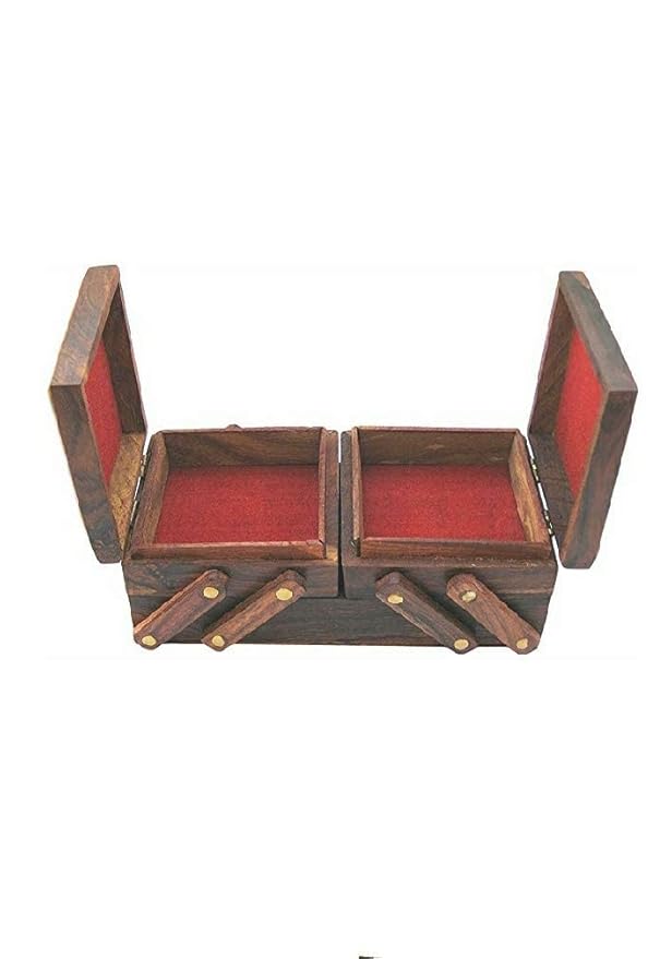 EcoNucleax Elegant Wooden Jewelry Box – Handcrafted Design for Jewelry, Keepsakes - Versatile and Stylish Organizer for Home or Office