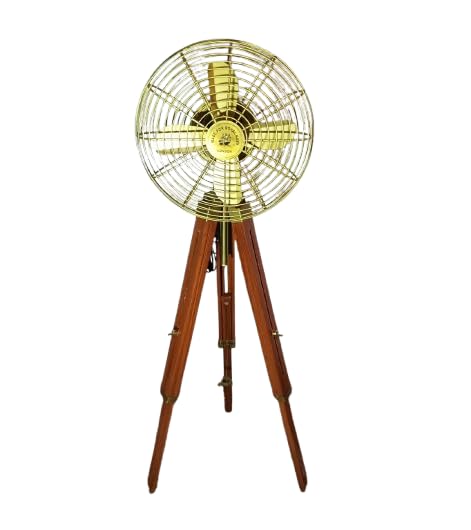Antique Tripod Electric Fan | Vintage-Inspired Design for Home or Office Decor | Sturdy Metal Frame | Adjustable Height and Angle | Perfect for Collectors and Fans of Retro Aesthetics