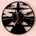 Amazing Aeroplane Design Modern Metallic Analog Wall Clock, 24 inch, Easy to Read Normal Numerals, Black for Office, Home, Hotels and Other Rich People Places