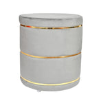 EcoNucleaX Velvet Ottoman Pouffe Stool
