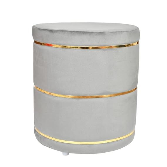 EcoNucleaX Velvet Ottoman Pouffe Stool
