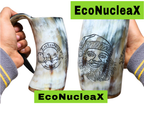 Engraved Santa Claus Drinking Horn Mug - Viking