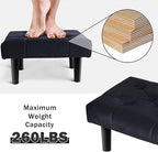 EcoNucleaX Upholstered Wooden Footstool