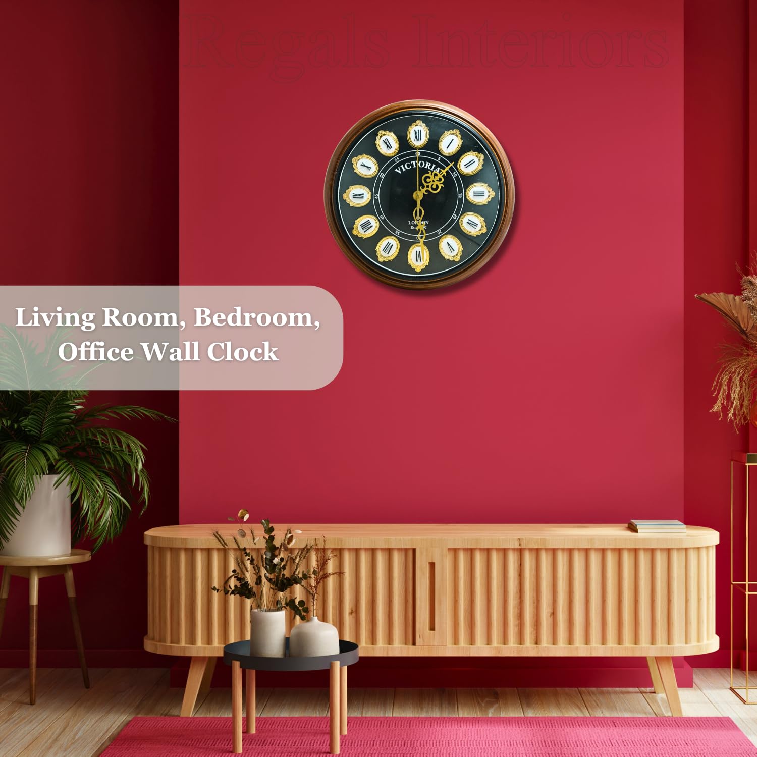 EcoNucleaX Victoria Wooden Wall Clock
