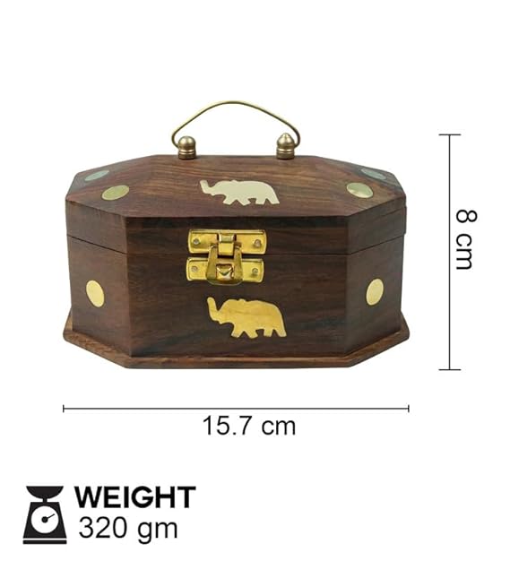 EcoNucleax Elegant Wooden Vanity Box – Handcrafted Design for Jewelry, Keepsakes - Versatile and Stylish Organizer for Home or Office – for Any Occasion, Durable and Timeless Dkz6137