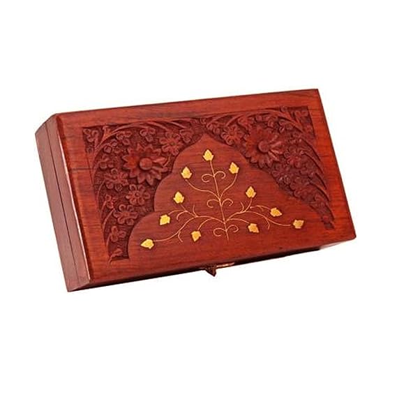 EcoNucleax Elegant Wooden Storage Box – Handcrafted Design for Jewelry, Keepsakes - Versatile and Stylish Organizer for Home or Office – for Any Occasion, Durable and Timeless Dkz701