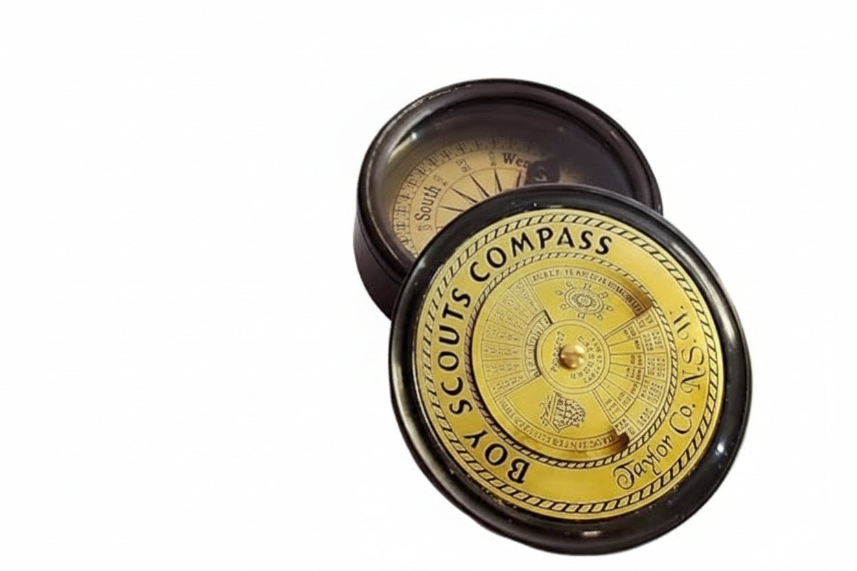 Boy Scouts Compass with 50 ear calendar and scouts oath