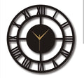 Modern Spiral Wall Clock, 24 inch, Roman Numerals, Black