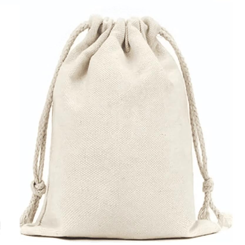 Pack of Hundred - Cutom Potli Drawstring Pouches- Multiple Sizes - Print your logo and build your brand by packing in the customized bags