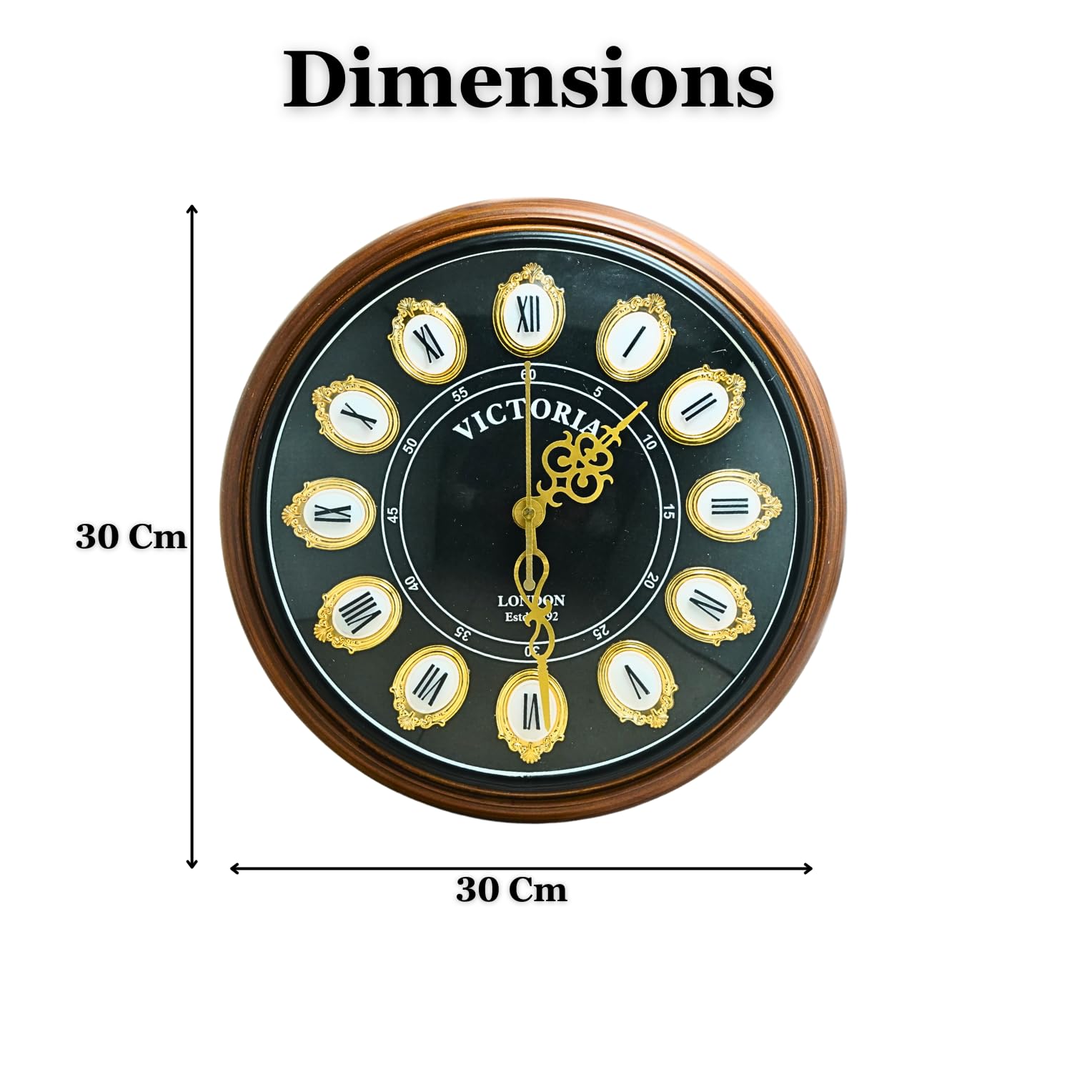 EcoNucleaX Victoria Wooden Wall Clock