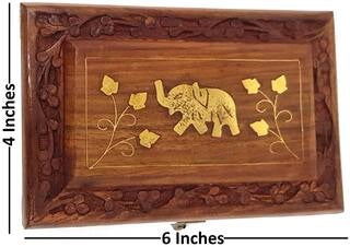 EcoNucleax Wooden Jewellery Box - 6 inch x 5 inch x 4 inch – Handcrafted Design for Jewelry, Keepsakes - Versatile and Stylish Organizer for Home or Office – for Any Occasion, Durable and Timeless