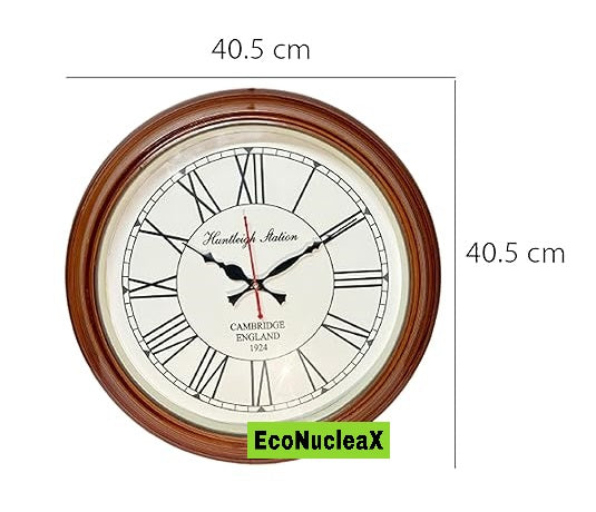 EcoNucleaX Cambridge Wooden Wall Clock 16"