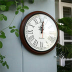 EcoNucleaX Das Santos Wooden Wall Clock - 12" | Elegant Round Wall Clock for Modern and Traditional Decor